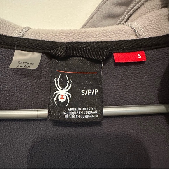 Spyder Mens Hooded Softshell Jacket, Alloy, Small Two Tone Grey Green Outerwear - Picture 10 of 13